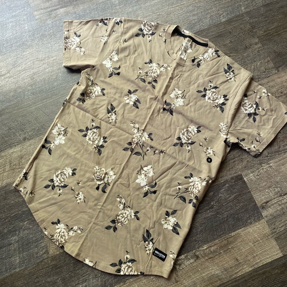 ⚡️Hollister Floral Curved Hem Longline Fit - Picture 6 of 10